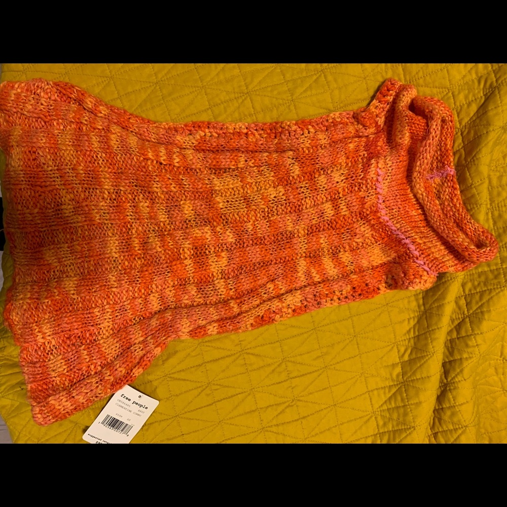 Free people sweater tank with fun back